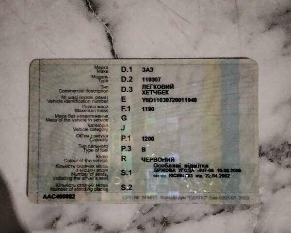 Червоний ЗАЗ 1103 Славута, об'ємом двигуна 1.2 л та пробігом 108 тис. км за 500 $, фото 14 на Automoto.ua