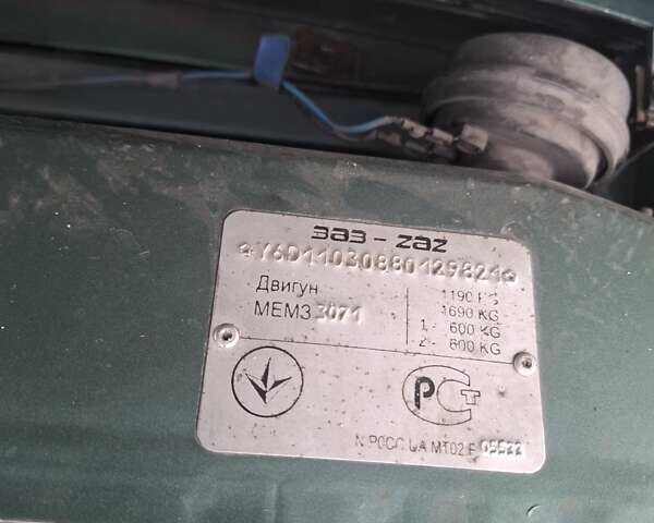 Зеленый ЗАЗ 1103 Славута, объемом двигателя 1.3 л и пробегом 202 тыс. км за 1400 $, фото 12 на Automoto.ua