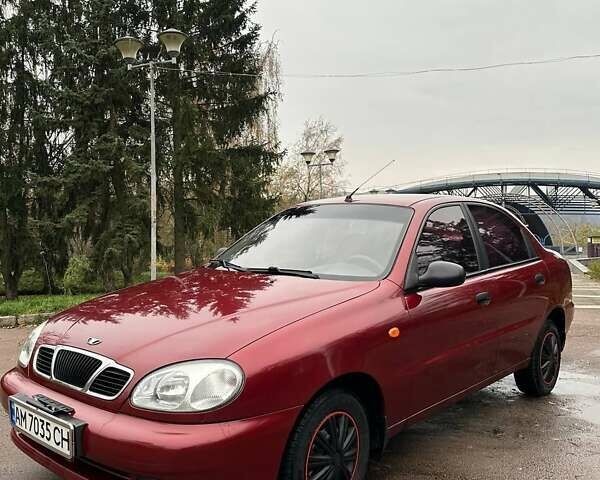 Красный ЗАЗ Ланос, объемом двигателя 1.3 л и пробегом 192 тыс. км за 2300 $, фото 1 на Automoto.ua