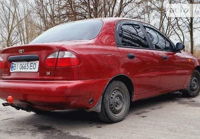 Красный ЗАЗ Ланос, объемом двигателя 1.4 л и пробегом 82 тыс. км за 3100 $, фото 1 на Automoto.ua