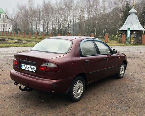 Красный ЗАЗ Ланос, объемом двигателя 1.6 л и пробегом 185 тыс. км за 2300 $, фото 2 на Automoto.ua