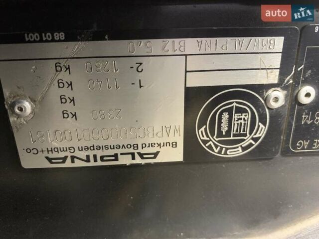 Черный BMW-Alpina B12, объемом двигателя 0 л и пробегом 139 тыс. км за 25000 $, фото 4 на Automoto.ua