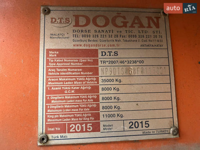 Оранжевый Dogan DTS-3DYR, объемом двигателя 1.56 л и пробегом 5 тыс. км за 28000 $, фото 10 на Automoto.ua