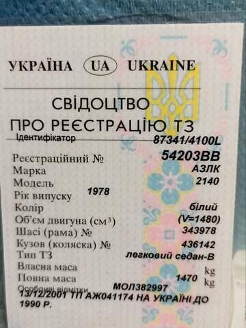 Білий Москвич/АЗЛК 2140, об'ємом двигуна 1.5 л та пробігом 50 тис. км за 1000 $, фото 30 на Automoto.ua
