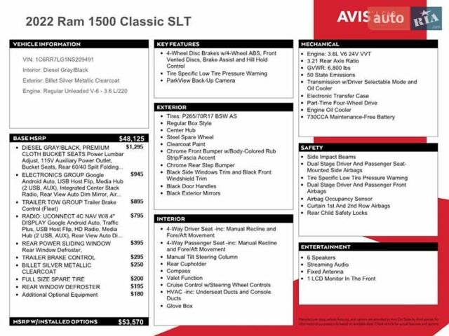 Ram 1500 2022 у Хмельницькому на Automoto.ua Сірий Ram 1500, об'ємом двигуна 3.6 л та пробігом 57 тис. км за 26500 $, фото 23 на Automoto.ua