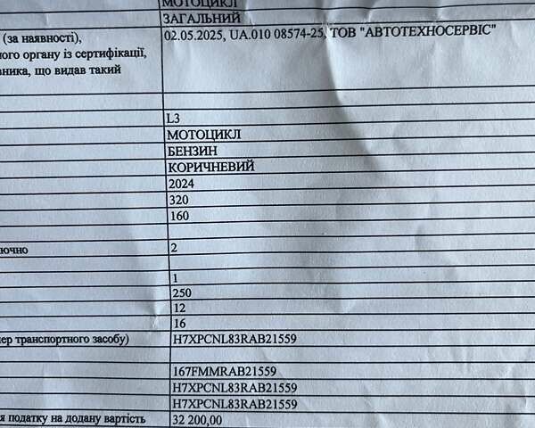 Коричневий Rider CBR 250, об'ємом двигуна 0 л та пробігом 659 тис. км за 1329 $, фото 7 на Automoto.ua