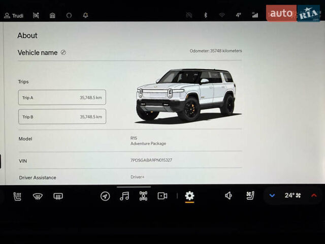 Білий Rivian R1S, об'ємом двигуна 0 л та пробігом 35 тис. км за 55000 $, фото 26 на Automoto.ua