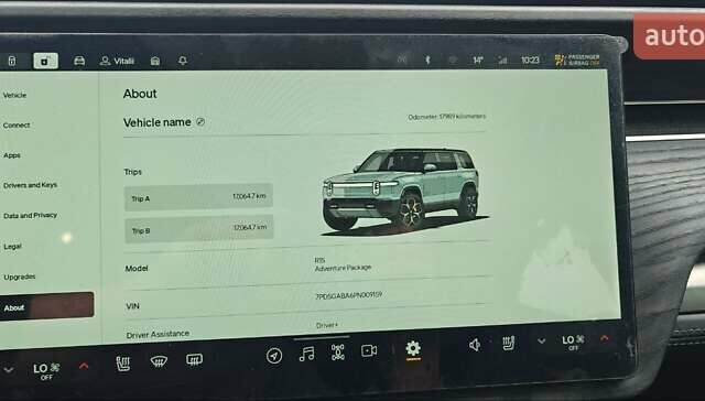 Синий Rivian R1S, объемом двигателя 0 л и пробегом 18 тыс. км за 58900 $, фото 41 на Automoto.ua