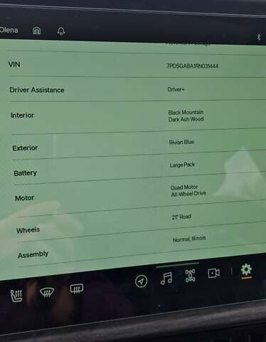 Синий Rivian R1S, объемом двигателя 0 л и пробегом 47 тыс. км за 55300 $, фото 14 на Automoto.ua