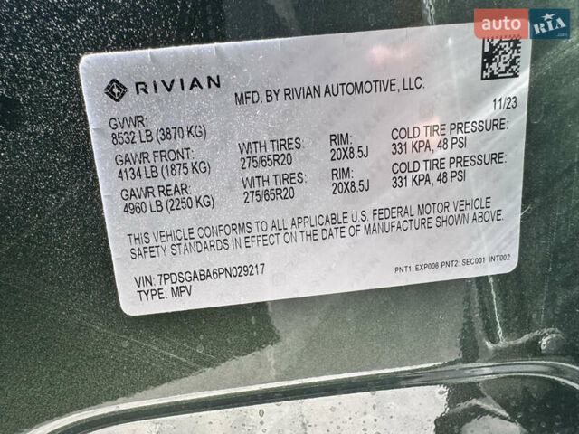 Зеленый Rivian R1S, объемом двигателя 0 л и пробегом 5 тыс. км за 49999 $, фото 17 на Automoto.ua