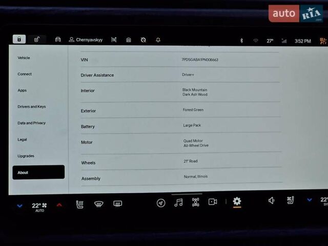 Зеленый Rivian R1S, объемом двигателя 0 л и пробегом 34 тыс. км за 79990 $, фото 83 на Automoto.ua