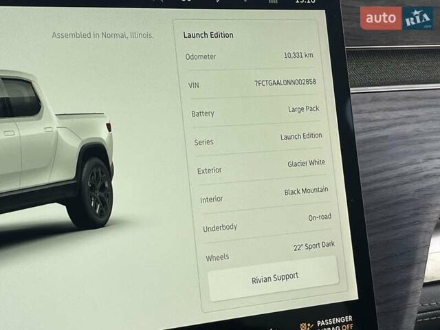Белый Rivian R1T, объемом двигателя 0 л и пробегом 10 тыс. км за 49500 $, фото 34 на Automoto.ua