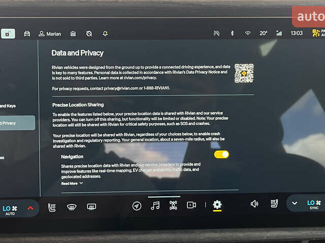 Черный Rivian R1T, объемом двигателя 0 л и пробегом 47 тыс. км за 49950 $, фото 43 на Automoto.ua