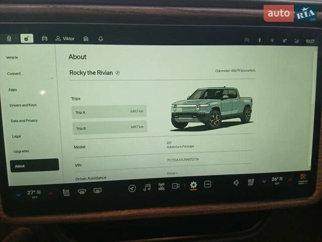 Сірий Rivian R1T, об'ємом двигуна 0 л та пробігом 49 тис. км за 43500 $, фото 26 на Automoto.ua