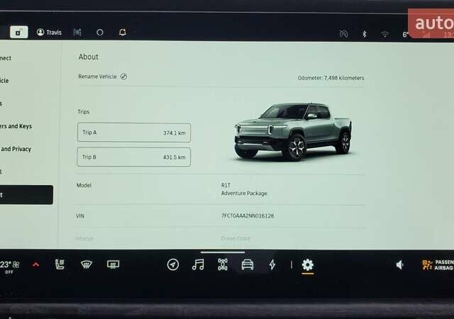Серый Rivian R1T, объемом двигателя 0 л и пробегом 7 тыс. км за 54950 $, фото 44 на Automoto.ua