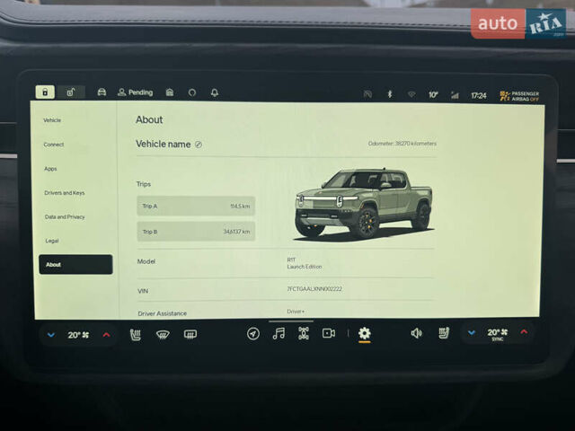 Зелений Rivian R1T, об'ємом двигуна 0 л та пробігом 38 тис. км за 51000 $, фото 44 на Automoto.ua