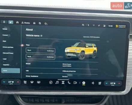 Желтый Rivian R1S, объемом двигателя 0 л и пробегом 21 тыс. км за 65000 $, фото 16 на Automoto.ua