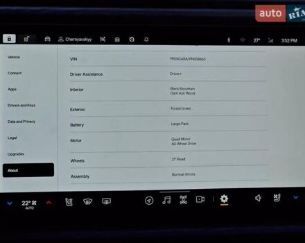 Зеленый Rivian R1S, объемом двигателя 0 л и пробегом 34 тыс. км за 79990 $, фото 83 на Automoto.ua