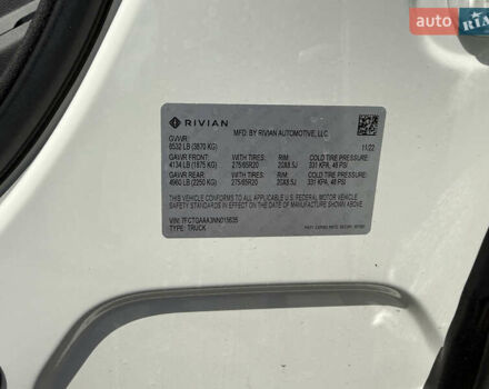 Белый Rivian R1T, объемом двигателя 0 л и пробегом 17 тыс. км за 49900 $, фото 23 на Automoto.ua