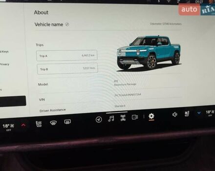 Rivian R1T 2022 в Ровно на Automoto.ua Синий Rivian R1T, объемом двигателя 0 л и пробегом 57 тыс. км за 49000 $, фото 10 на Automoto.ua