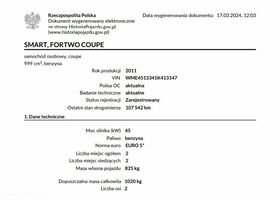 Смарт Fortwo, об'ємом двигуна 1 л та пробігом 109 тис. км за 3963 $, фото 15 на Automoto.ua