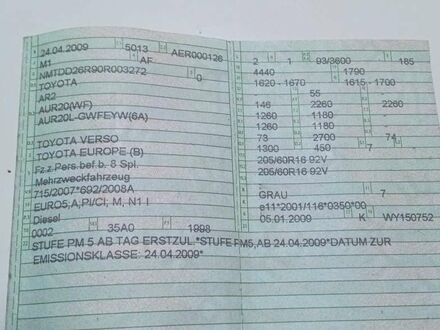 Сірий Тойота Версо, об'ємом двигуна 2 л та пробігом 215 тис. км за 4946 $, фото 1 на Automoto.ua