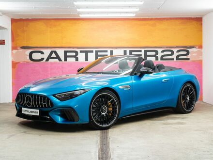 Мерседес СЛ 63 АМГ 2022 у Європі на Automoto.ua Синій Мерседес СЛ 63 АМГ, об'ємом двигуна 3.98 л та пробігом 53 тис. км за 148020 $, фото 1 на Automoto.ua