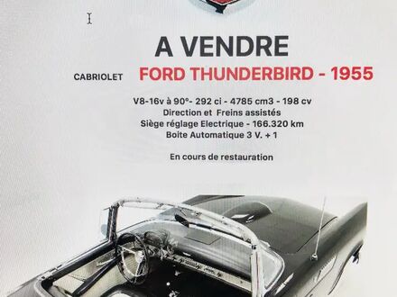 Форд Тандерберд 1955 у Європі на Automoto.ua Чорний Форд Тандерберд, об'ємом двигуна 4.79 л та пробігом 104 тис. км за 22829 $, фото 1 на Automoto.ua