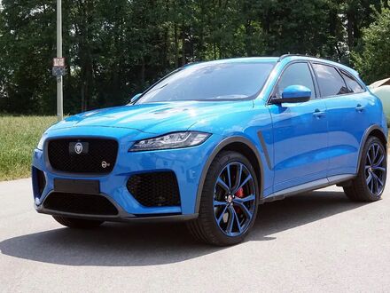 Ягуар Ф-Пейс 2019 в Европе на Automoto.ua Синий Ягуар Ф-Пейс, объемом двигателя 5 л и пробегом 33 тыс. км за 59954 $, фото 1 на Automoto.ua