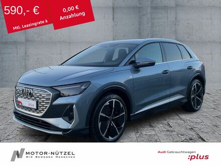 Ауді Q4 e-tron 2023 у Європі на Automoto.ua Синій Ауді Q4 e-tron, об'ємом двигуна 0 л та пробігом 7 тис. км за 53221 $, фото 1 на Automoto.ua