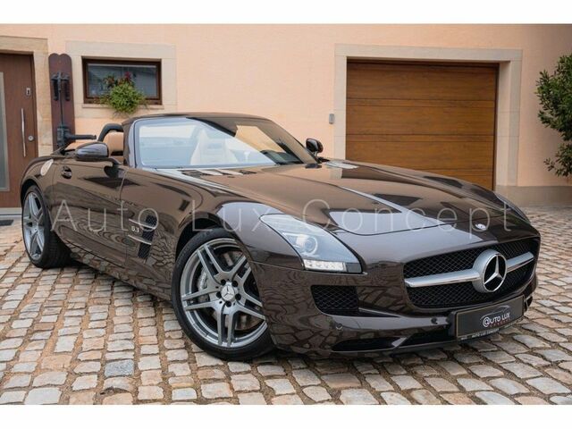 Коричневый Мерседес SLS AMG, объемом двигателя 6.21 л и пробегом 48 тыс. км за 182677 $, фото 1 на Automoto.ua