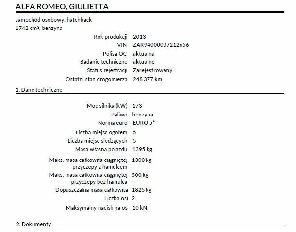 Альфа Ромео Giulietta, об'ємом двигуна 1.74 л та пробігом 250 тис. км за 9698 $, фото 17 на Automoto.ua