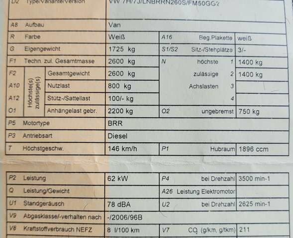 Белый Фольксваген Т5 (Транспортер), объемом двигателя 2 л и пробегом 343 тыс. км за 8280 $, фото 12 на Automoto.ua