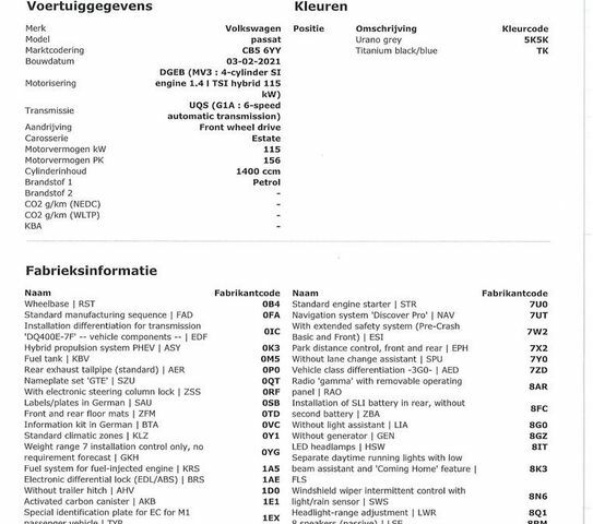 Фольксваген Пассат Вариант 2021 в Европе на Automoto.ua Серый Фольксваген Пассат Вариант, объемом двигателя 1.4 л и пробегом 141 тыс. км за 19355 $, фото 26 на Automoto.ua