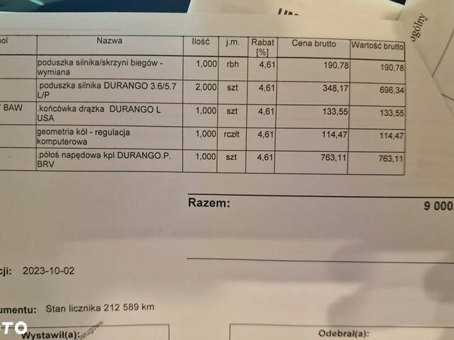 Додж Durango, об'ємом двигуна 3.6 л та пробігом 223 тис. км за 24838 $, фото 18 на Automoto.ua