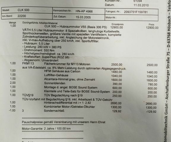 Серый Мерседес ЦЛК 55 АМГ, объемом двигателя 5.44 л и пробегом 46 тыс. км за 23887 $, фото 10 на Automoto.ua