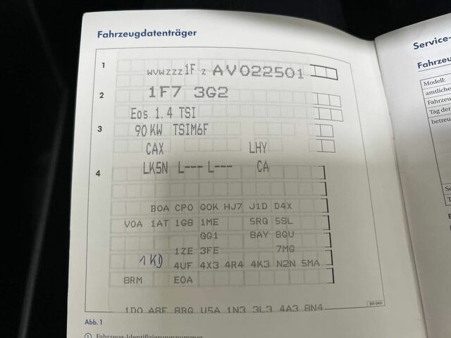 Синій Фольксваген Еос, об'ємом двигуна 1.39 л та пробігом 100 тис. км за 7427 $, фото 18 на Automoto.ua