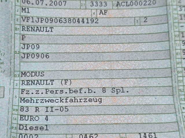 Рено Модус 2007 у Європі на Automoto.ua Сірий Рено Модус, об'ємом двигуна 0 л та пробігом 174 тис. км за 2200 $, фото 6 на Automoto.ua