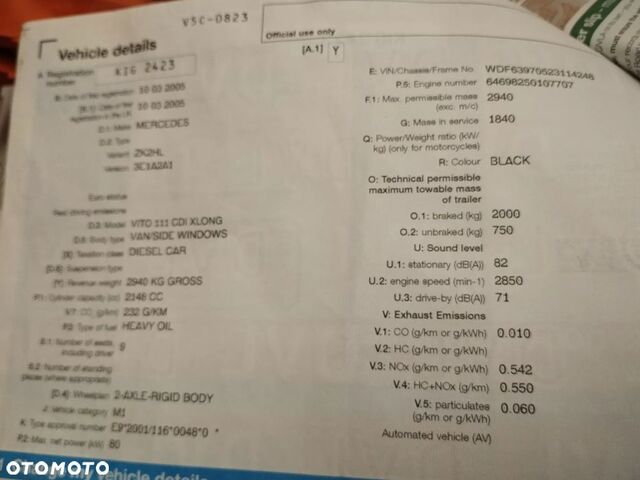 Мерседес Віто, об'ємом двигуна 2.14 л та пробігом 526 тис. км за 3866 $, фото 15 на Automoto.ua